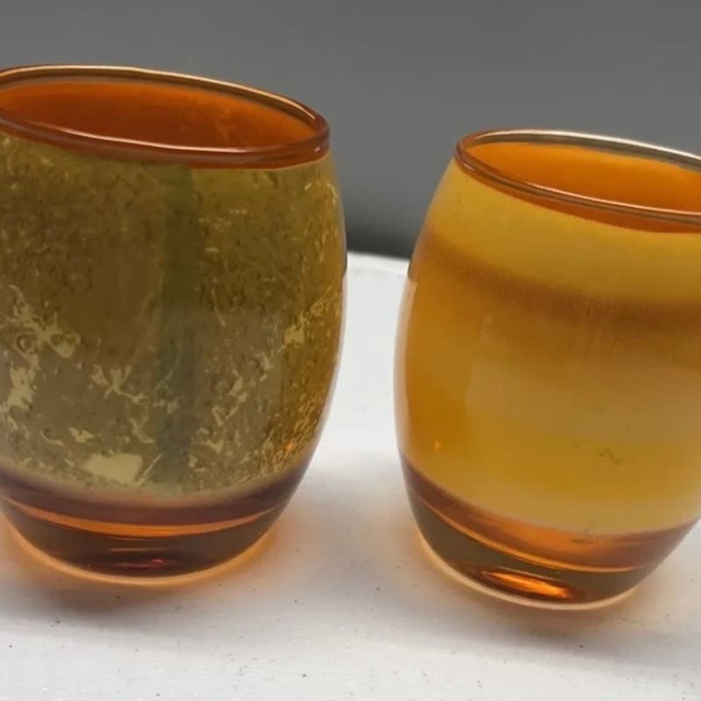 Venus Single Solar System Planet Glass Outer Space Votive Holders - Set of 2